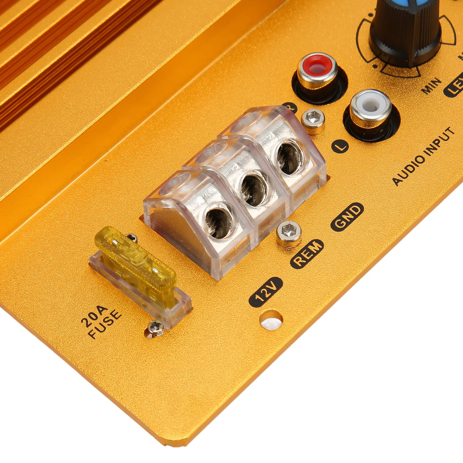 Amplificador Estéreo de Audio para Coche, Tablero de Woofer de bajo Potente 12V 800W, Panel de Disipación de Calor de Tipo Expuesto Grueso, para Vehículo de Voltaje 12V, Fácil de