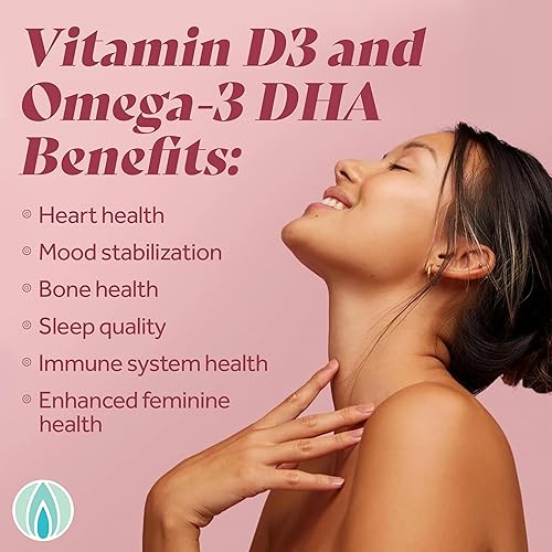 Miniatura 4 de Femininity Suave como la seda + recarga de 30 días para la sequedad vaginal (60 cápsulas blandas)  Mezcla de aceite de espino amarillo, vitamina D3