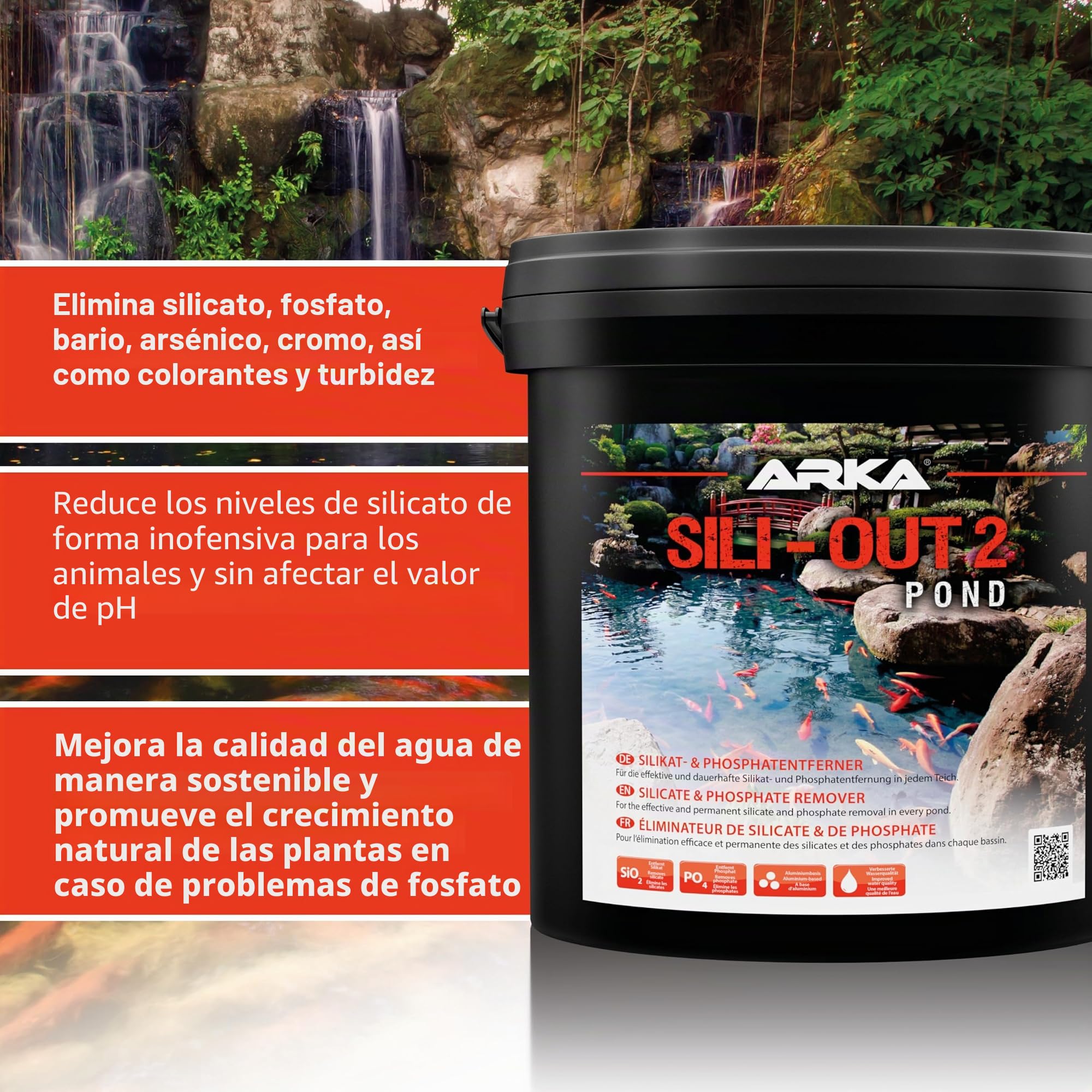 Antisilicatos Estanque 13.7 kg - Sili-out 2 Gránulos Diatomeas | antisilicatos, material filtrante, con bolsa filtro, contra silicatos, fosfatos, amarilleo, estanque de jardín, koi