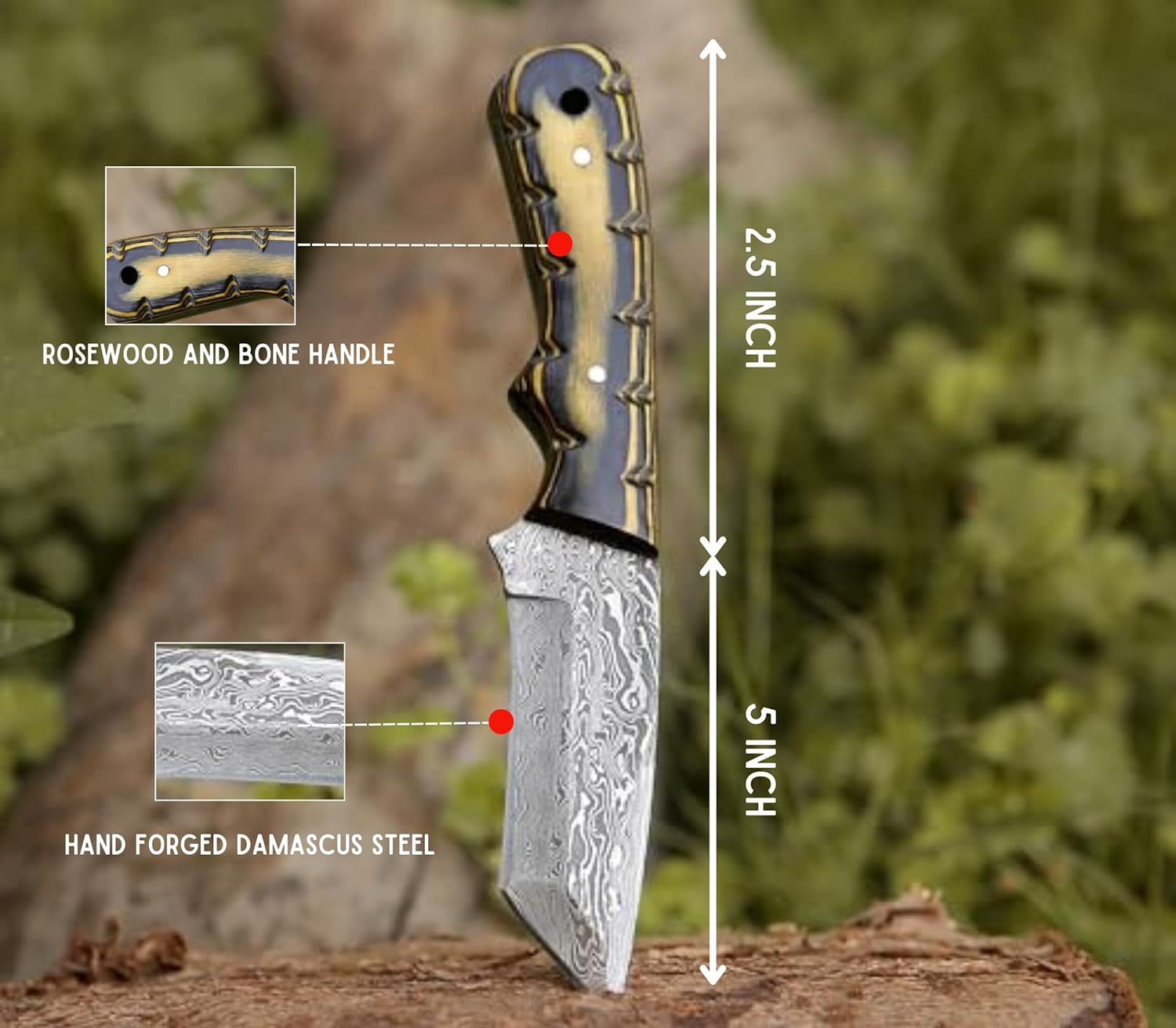 SHOKUNIN USA Tanto pocket knife, fathers day gift, dad knives, huting knives personalized custom edc utility Damascus hunting knife