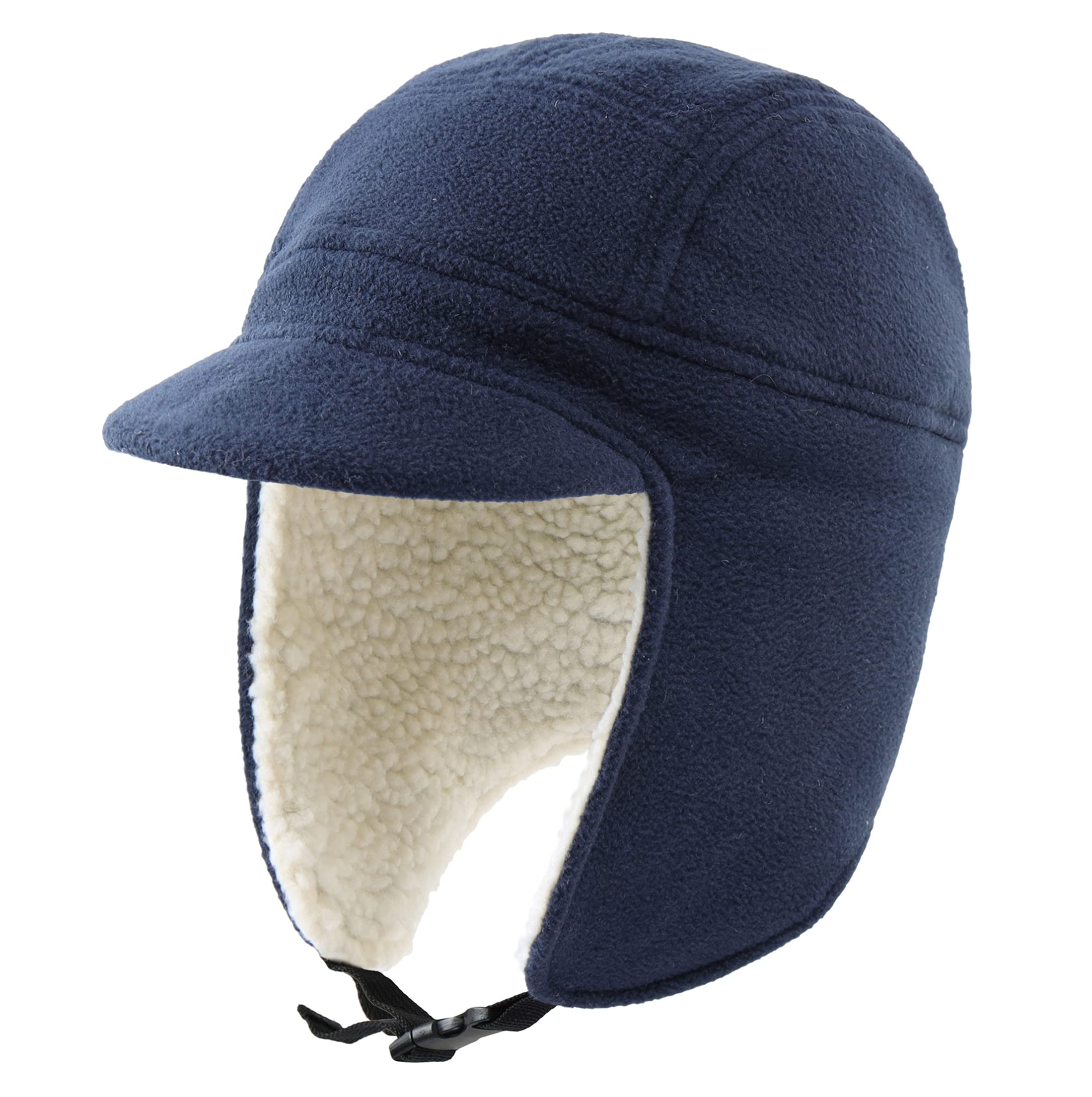 Connectyle Men's Sherpa Lined Warm Winter Hats with Visor Windproof Earflap Hat Outdoor Thermal Skull Cap Trapper Hat