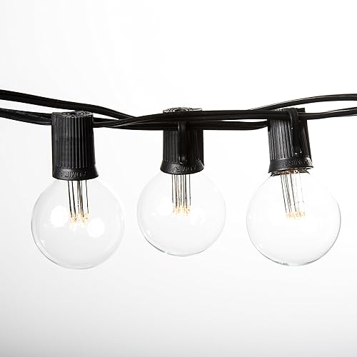 Miniatura 6 de Tira de luces para terrazas, 100 pies, con 100 focos transparentes G50