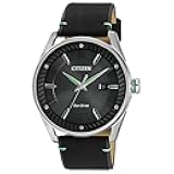 Men's Sport Casual 3-Hand Eco-Drive Watch, Date, Patterned Dial