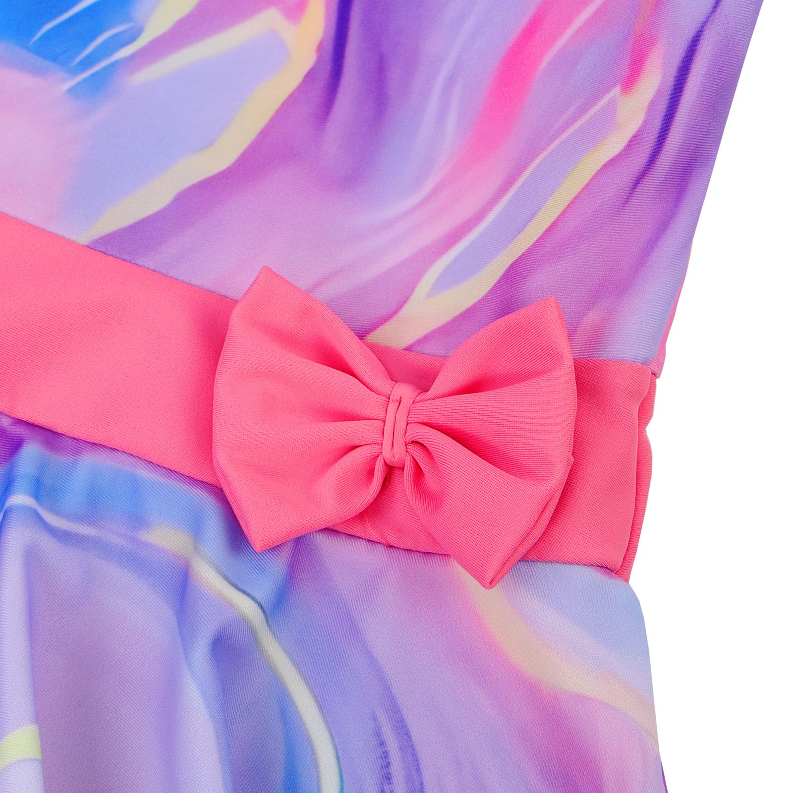 Costume da Bagno Ragazza, neonata di Un Pezzo del Costume di Nuoto a Increspatura Strisce