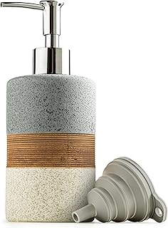 Ceramic Soap Dispenser Set for Hand Soap, Shampoo, Dish Soap, Conditione...