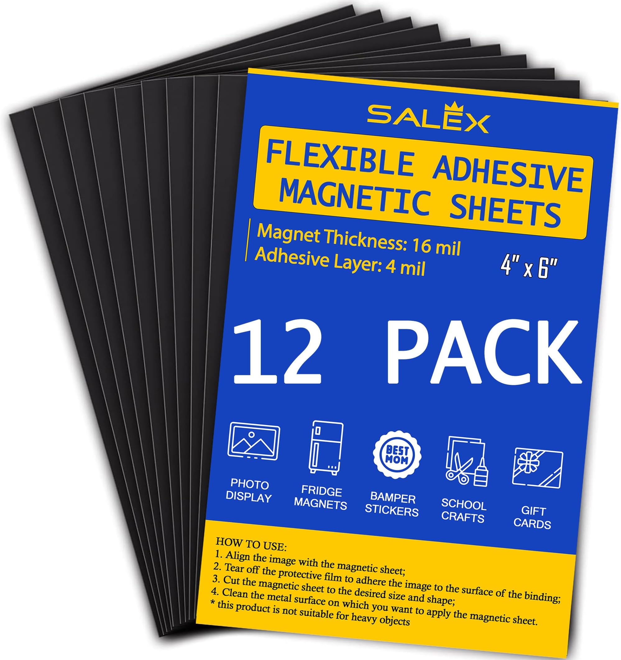 110Pcs Self Adhesive Squares Flexible Sticky