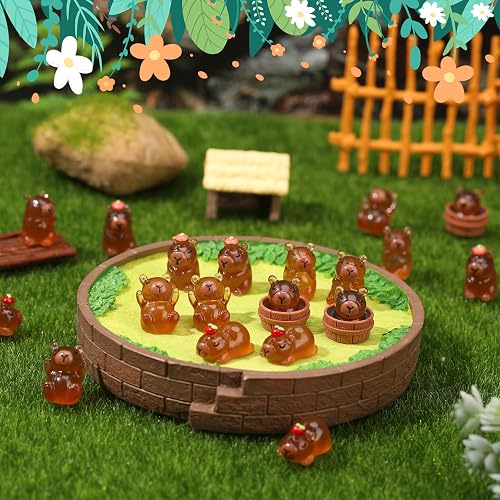 Camptrip Lot de 40 mini figurines Capybara lumineuses - 5