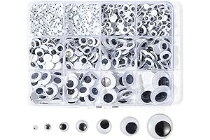 Bflaae Black Self Adhesive Wiggle Googly Eyes