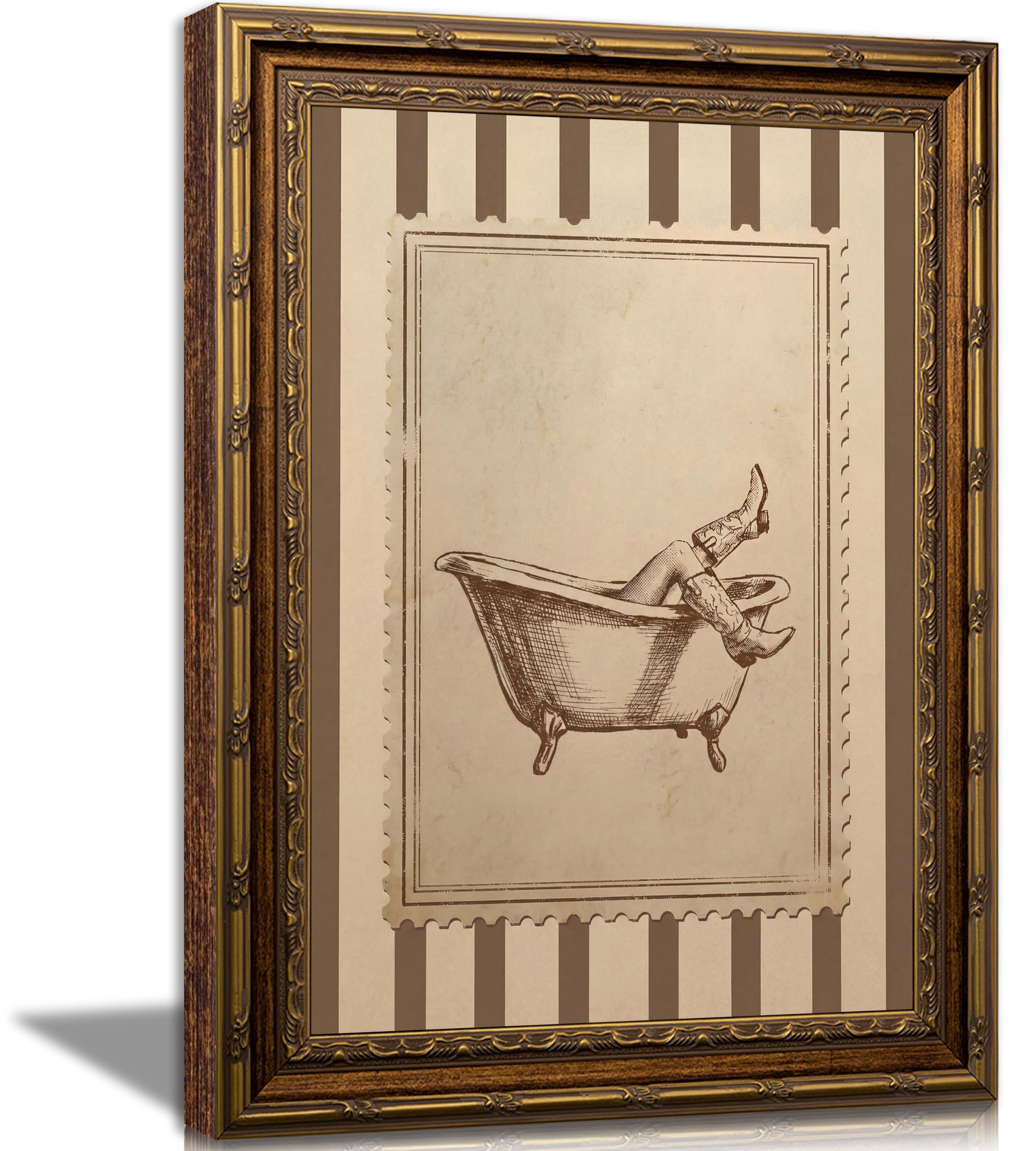 Photo 1 of Camgariydan Cowgirl Bathtub Framed Wall Art 12x16