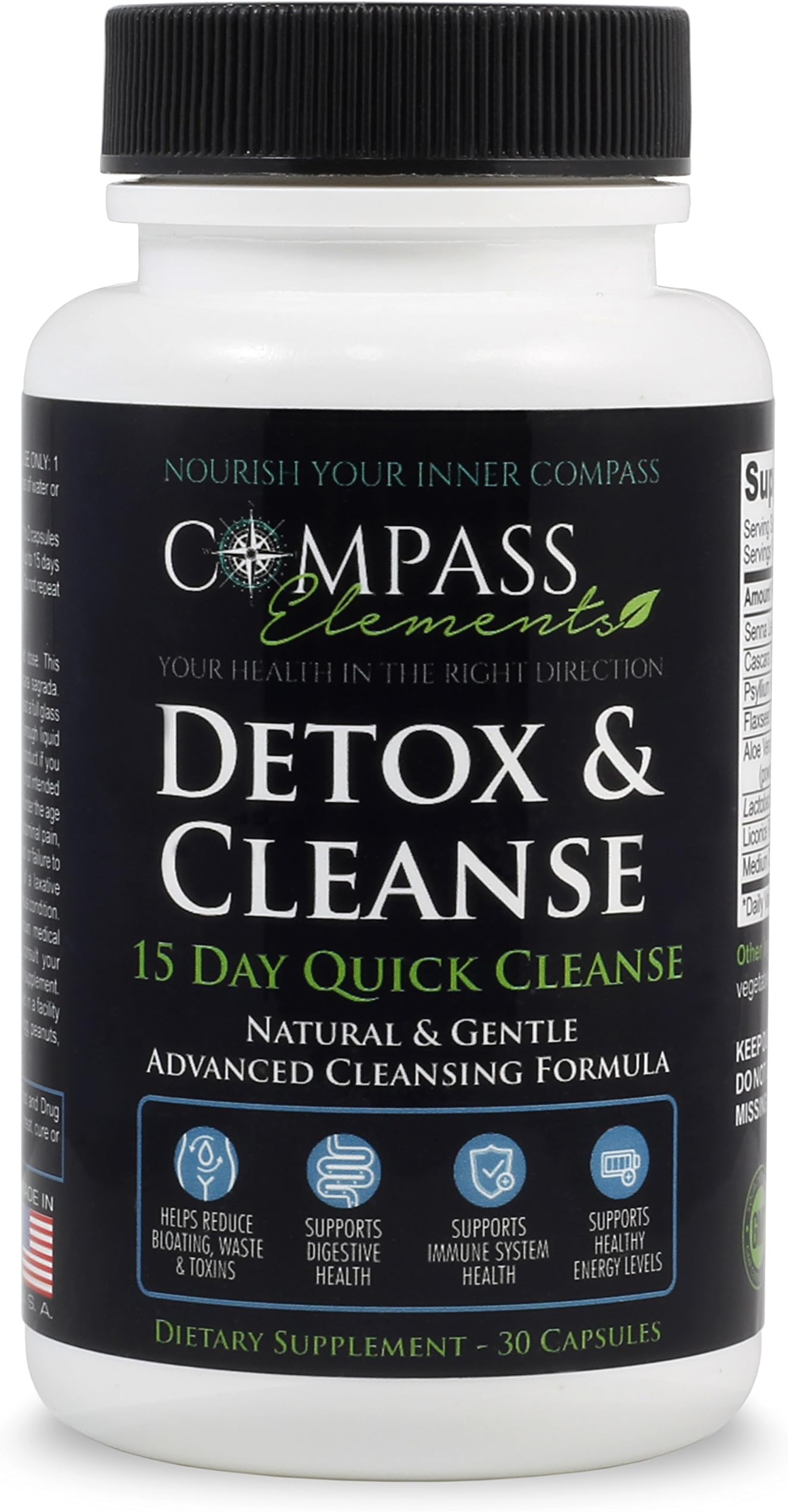 Detox & Cleanse 15 Day Quick Cleanse Advanced Formula | Supports Digestive & Immune Health Weight Loss Energy Levels | Colon Cleanse Dietary Supplement