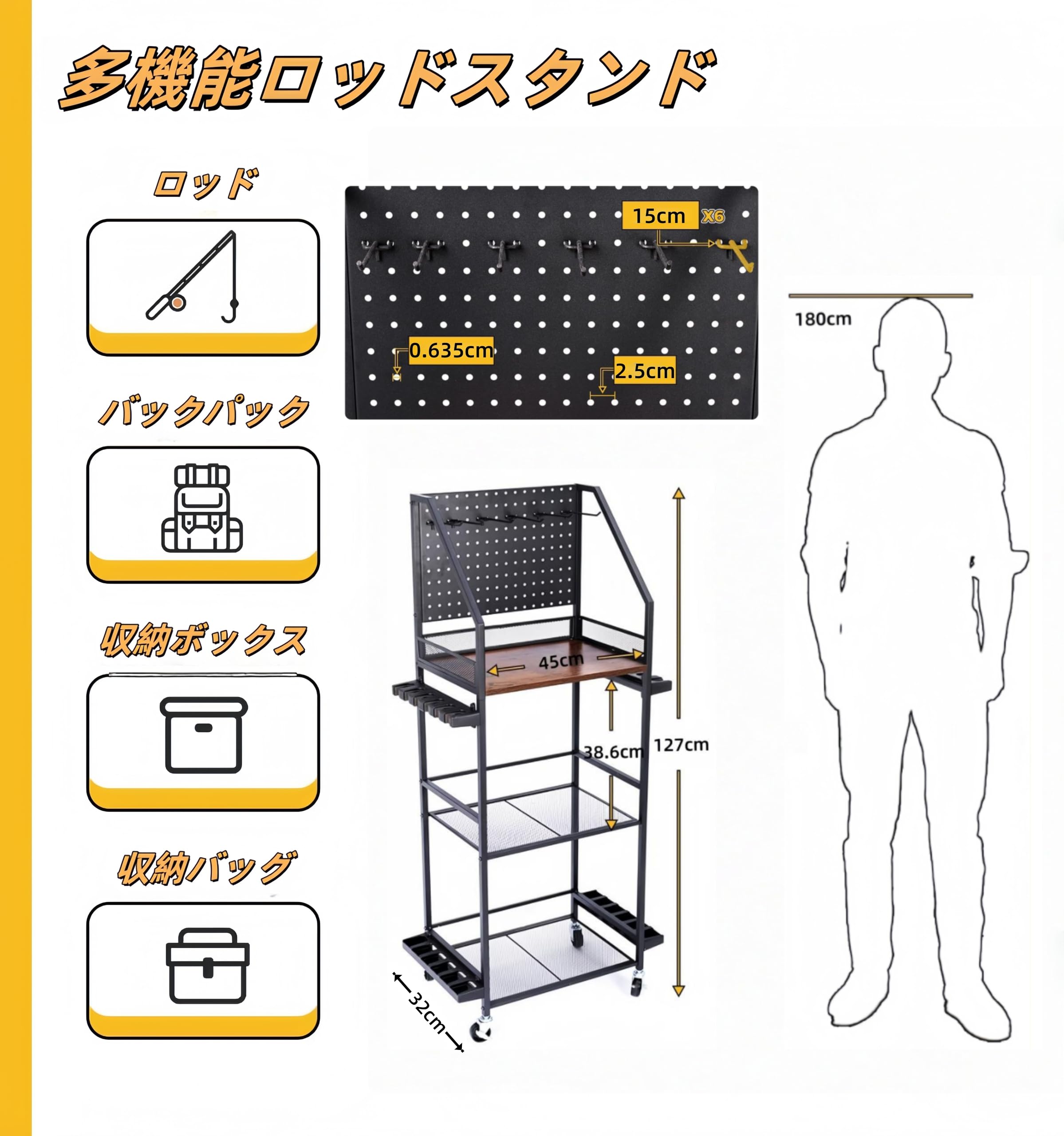 釣竿立て４本タイプです Amazon.co.jp: Jumei ロッドスタンド 釣り竿立て 釣竿置き 12本用 大