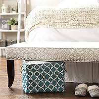 Vista 5 de DII Contenedor de poliéster con asas, contenedor de almacenamiento de celosía, mediano, azul tormenta