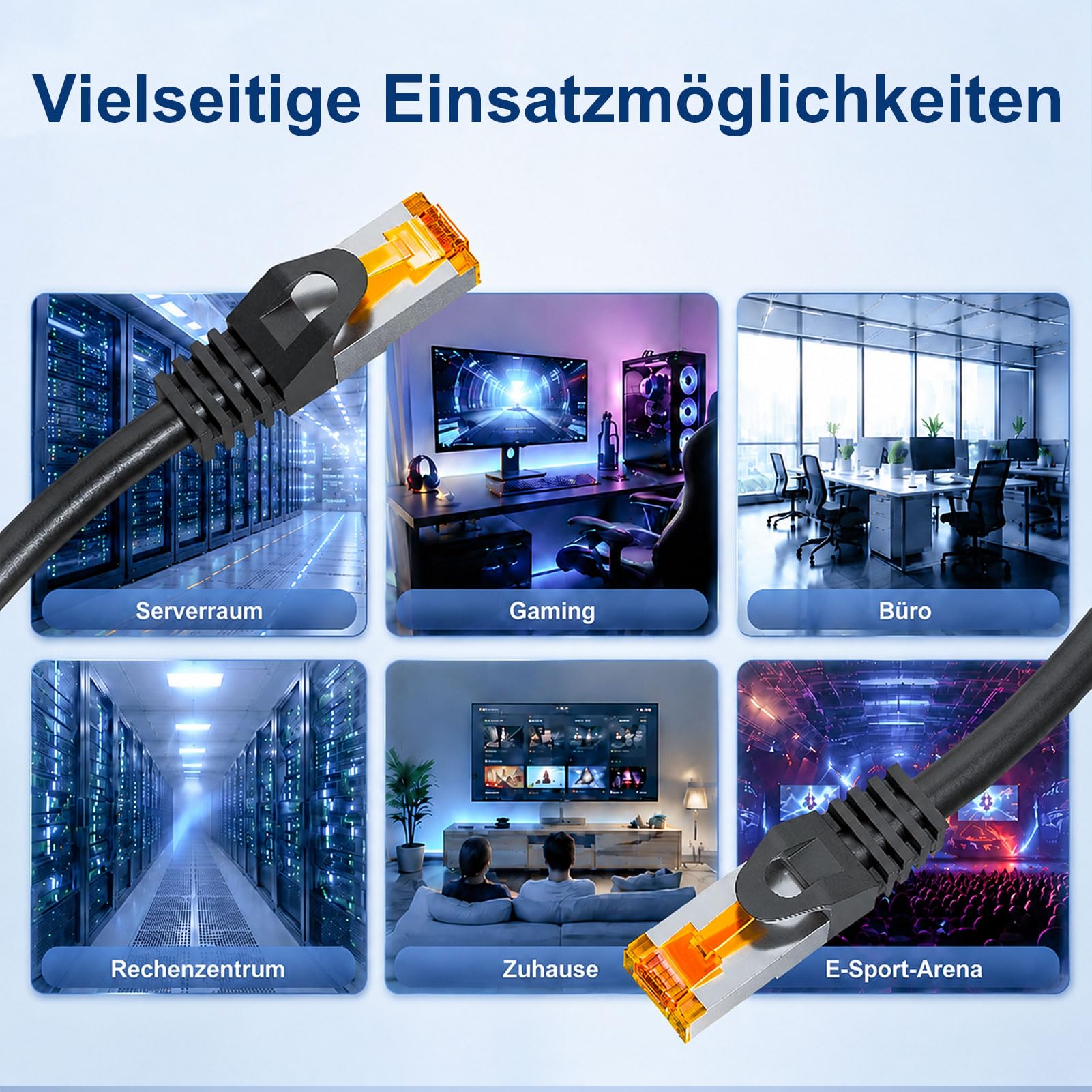 iwillink Cat 7 Outdoor LAN kabel 40 m, wodoszczelny IP66, 10 Gbit/s