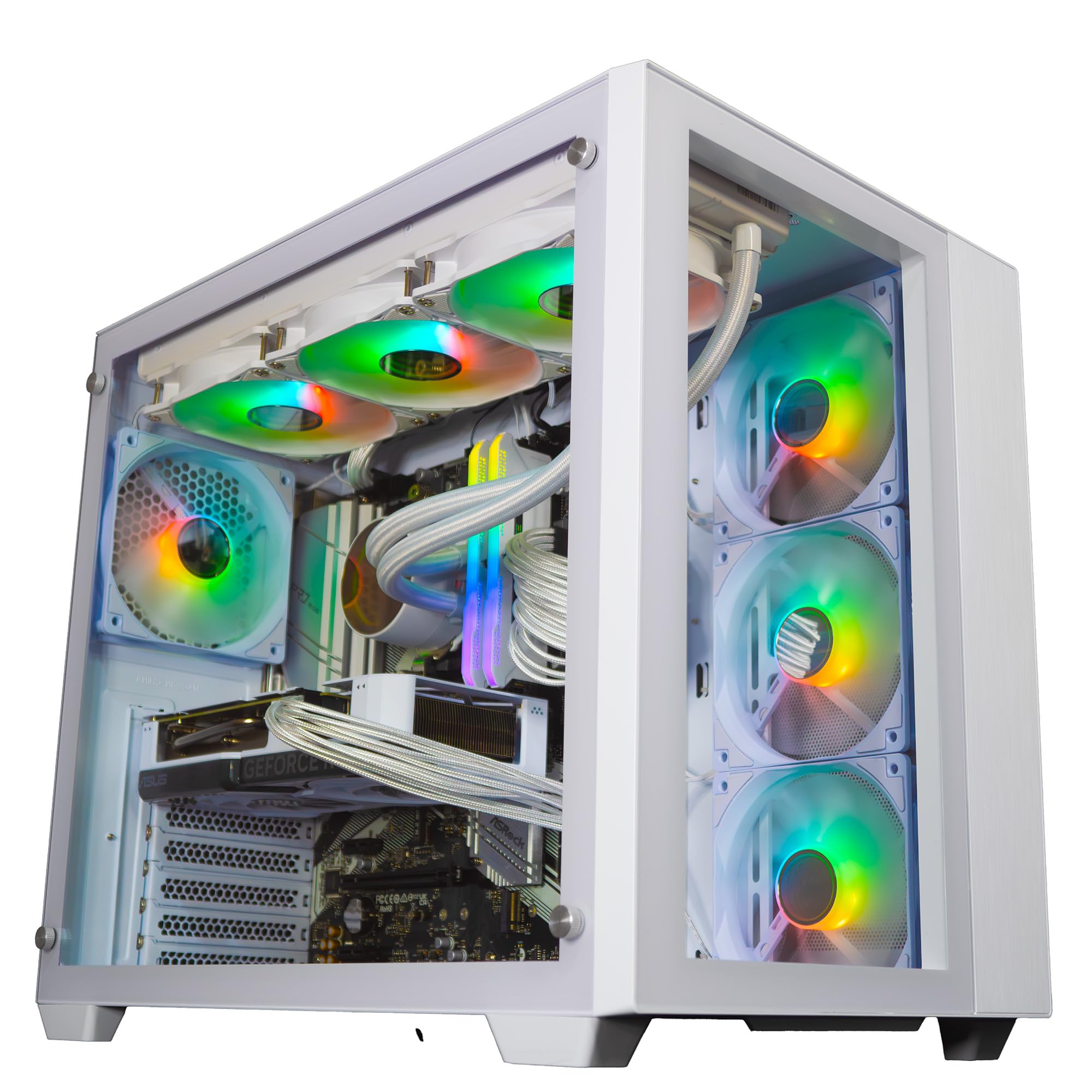 ionz Gaming PC - Desktop Computer, Ryzen 7 5800X, NVIDIA RTX 5060 Ti, 16GB RAM, 120mm AIO Liquid Cooler, 1TB NVMe SSD, 600W 80+ PSU, WiFi, Windows 11, Apex Black — view 10