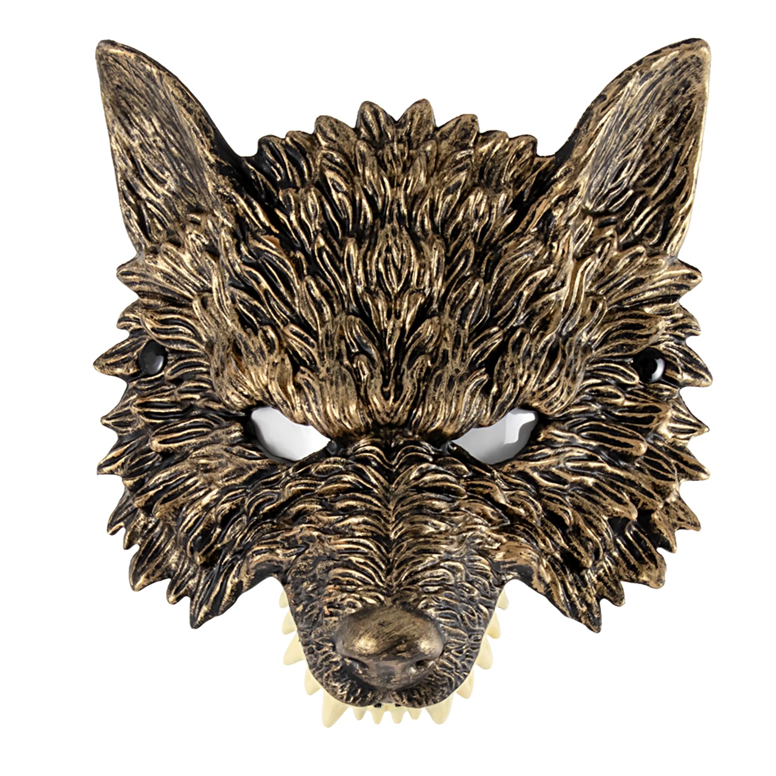 JOYFISCO Wolf Mask Halloween Half Face Werewolf Mask Masquerade Party Cosplay Prop Costume Mask