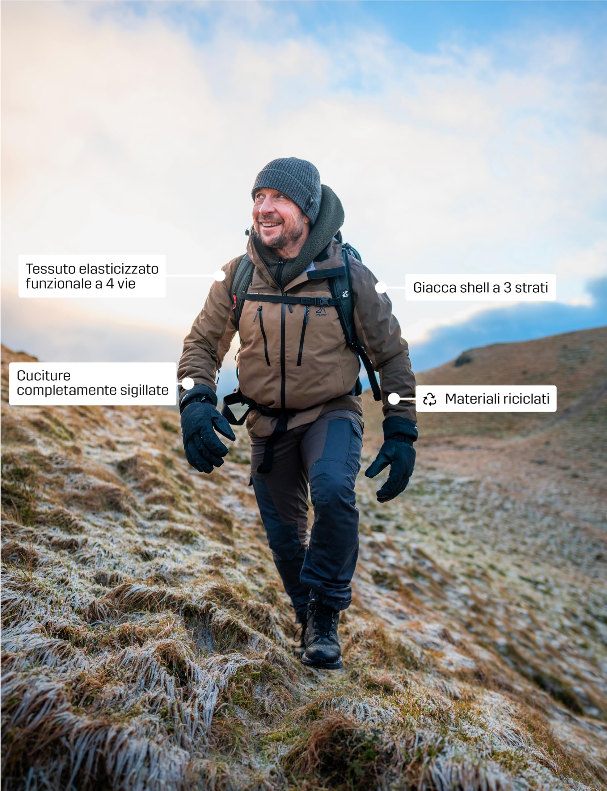RevolutionRace Silence Proshell 3L Jacket da Uomo, Giacca da Uomo, giacca aerata e impermeabile per Trekking e altre attività all'aria aperta