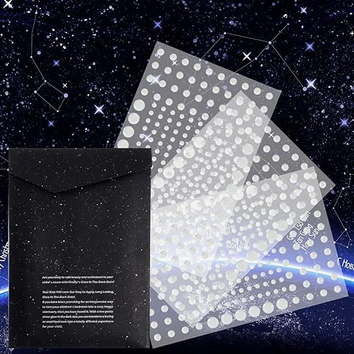 Miniatura 4 de Estrellas con forma de huevo realistas en 3D que brillan en la oscuridad 606 puntos para un cielo estrellado Perfectas como regalo para recámara de