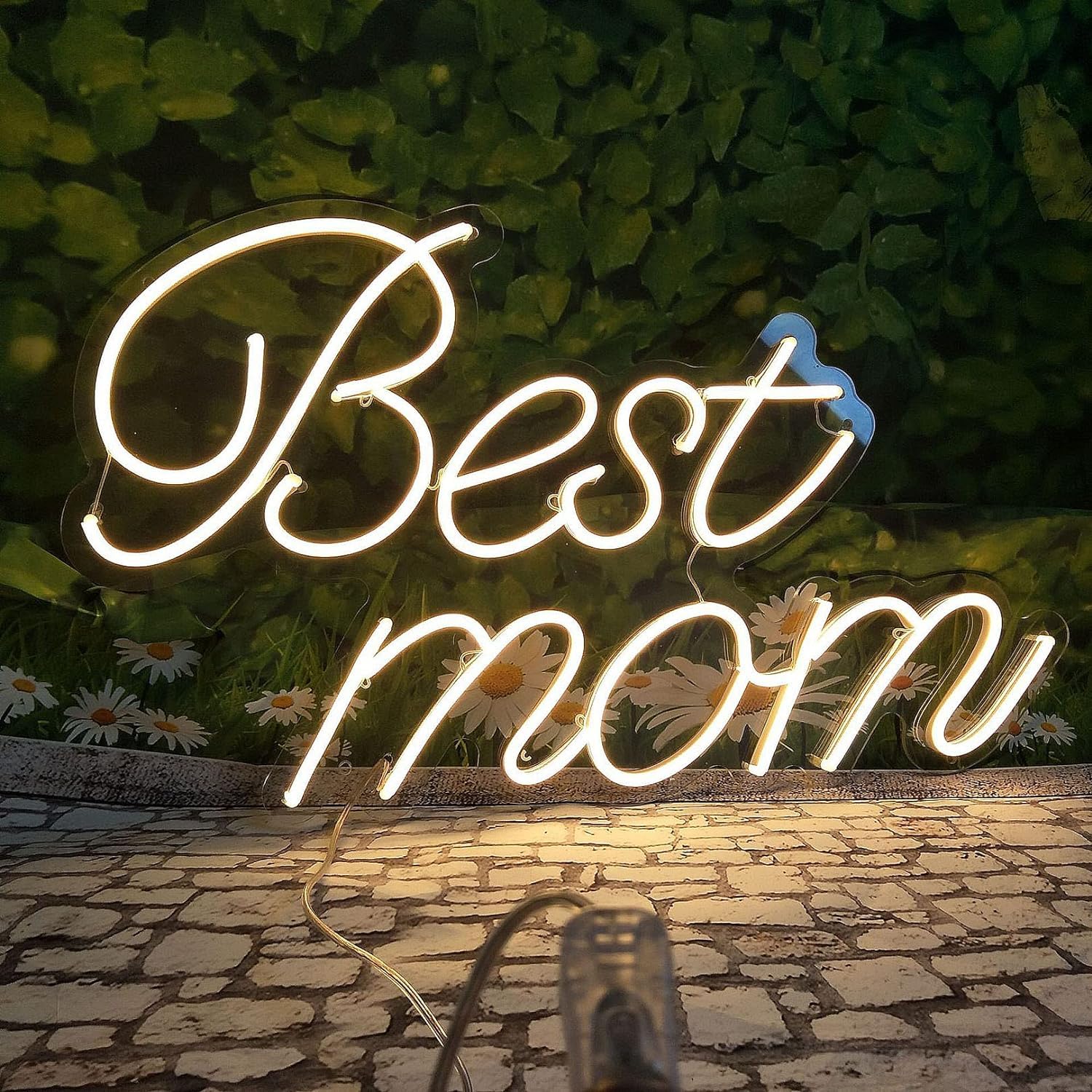 KIJyfgTR Led Neon Sign Wall Decor Best Mum Neon Sign, Mum Mum Gift Neon Sign 55 * 31cm