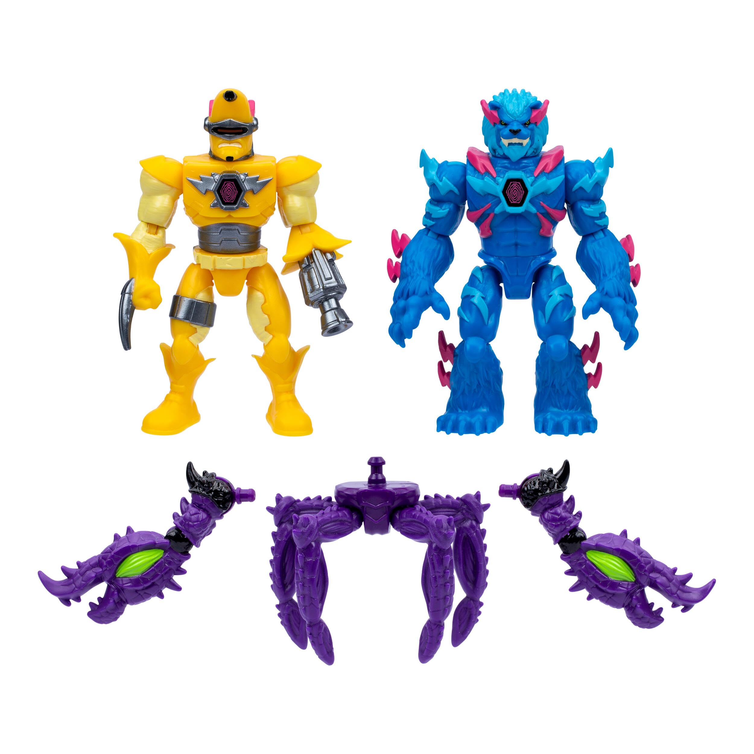 MrBeast Lab Hybrids Coffret Multiple, Découvre différentes Parties du Corps pour créer 2 Figurines, Inclut des éléments du Golden Panther Dragon, Fusionne des créatures, + de 30 à Collectionner