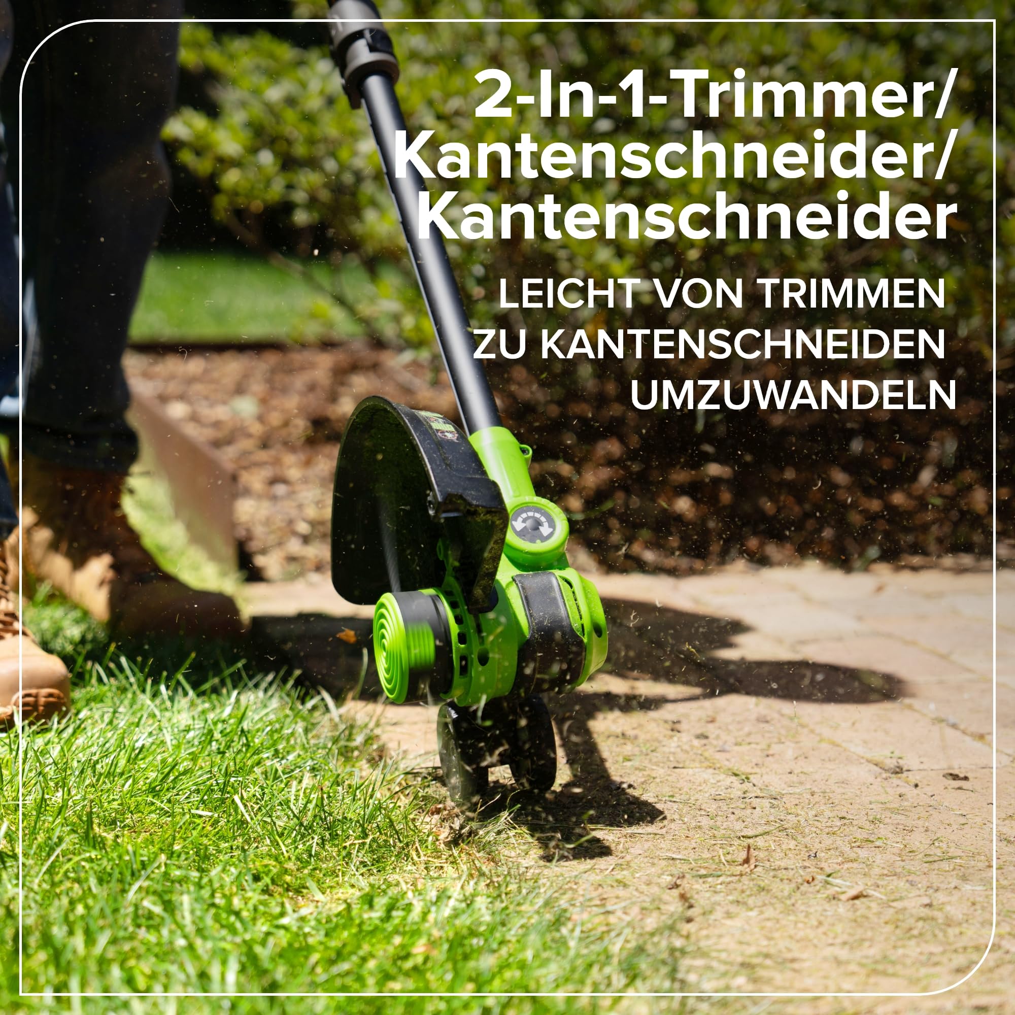 Greenworks 24V Tondeuse à Gazon sans Balai Gen2 2-en-1, Largeur de Coupe 30 cm, Batterie 2,0 Ah