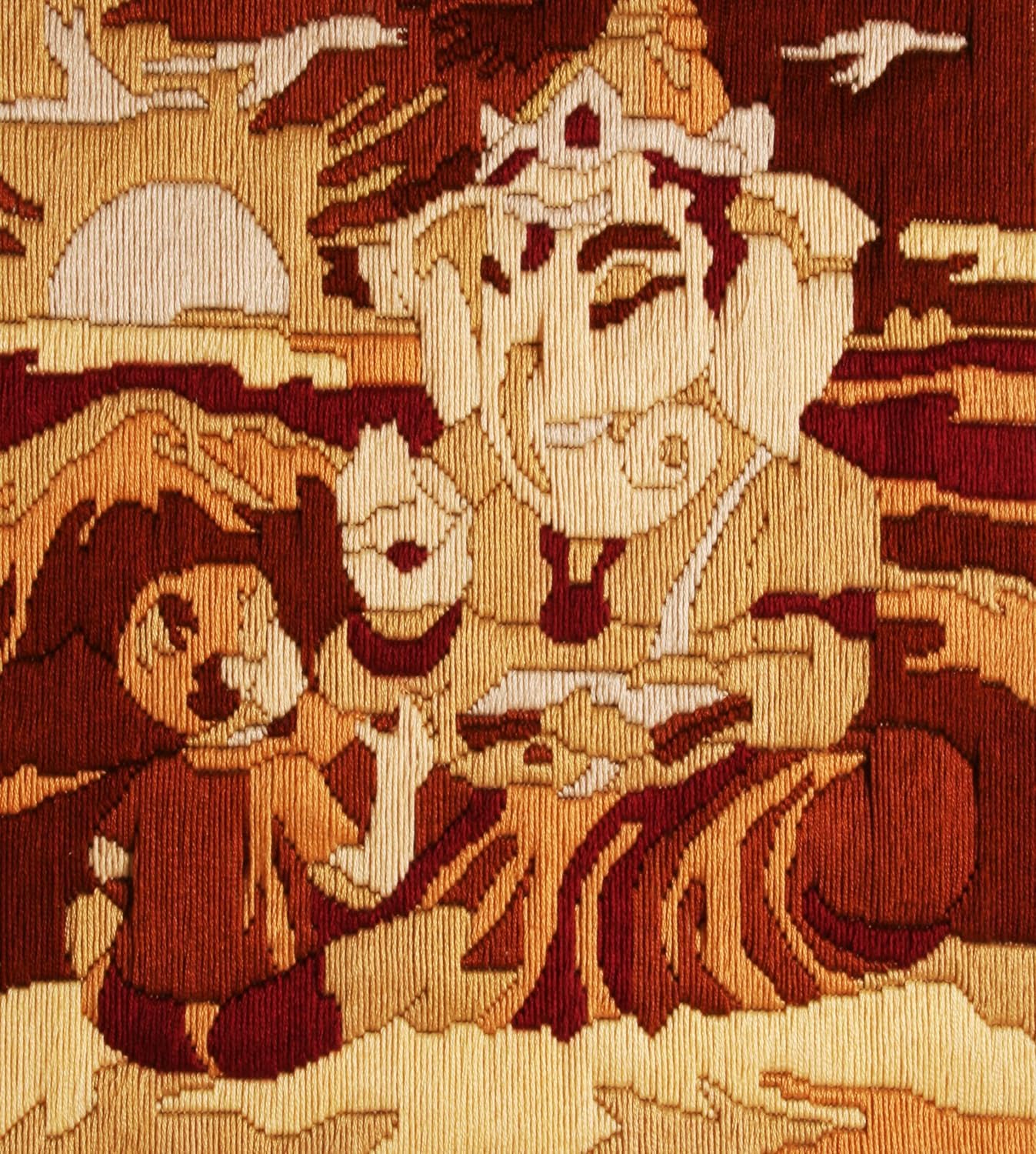 HUNNY- BUNCH® Premium Anchor Stitch Kit for Children to Adults Crafters, Long Stitch Kit with Beautiful 16 Cotton Skeins (Art - AIM1000-00051 - Vidya Ganapati)