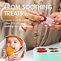 Vista 3 de Boon PULP Bandeja de silicona para congelador, incluye bandeja de silicona y tapa con 2 comederos de silicona PULP para bebés, almacenamiento