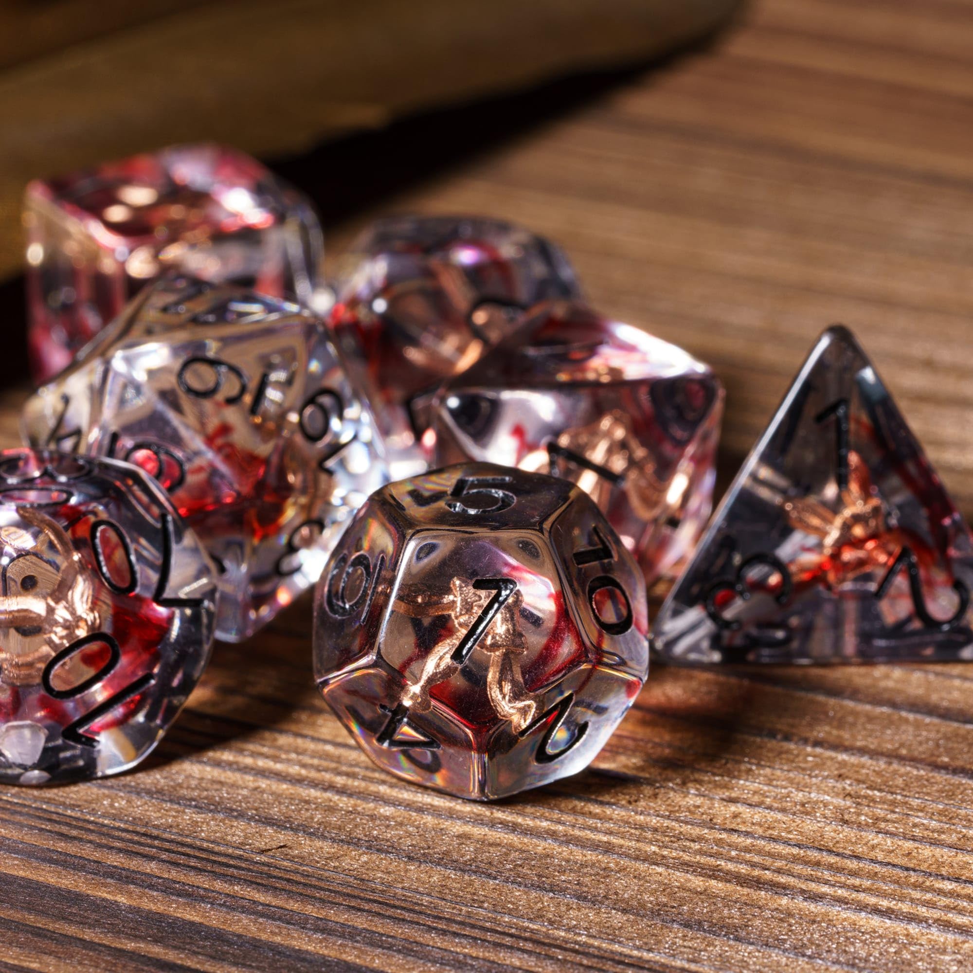 Cusdie 7-Piece Polyhedral DND Dice, D&D Dice Set for Dungeons and Dragons Role Playing Games RPGs(Rogue's Blade) - Image 4
