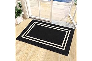 Stylish Black and White Front Doormat: Enhance Your Entryway Elegance