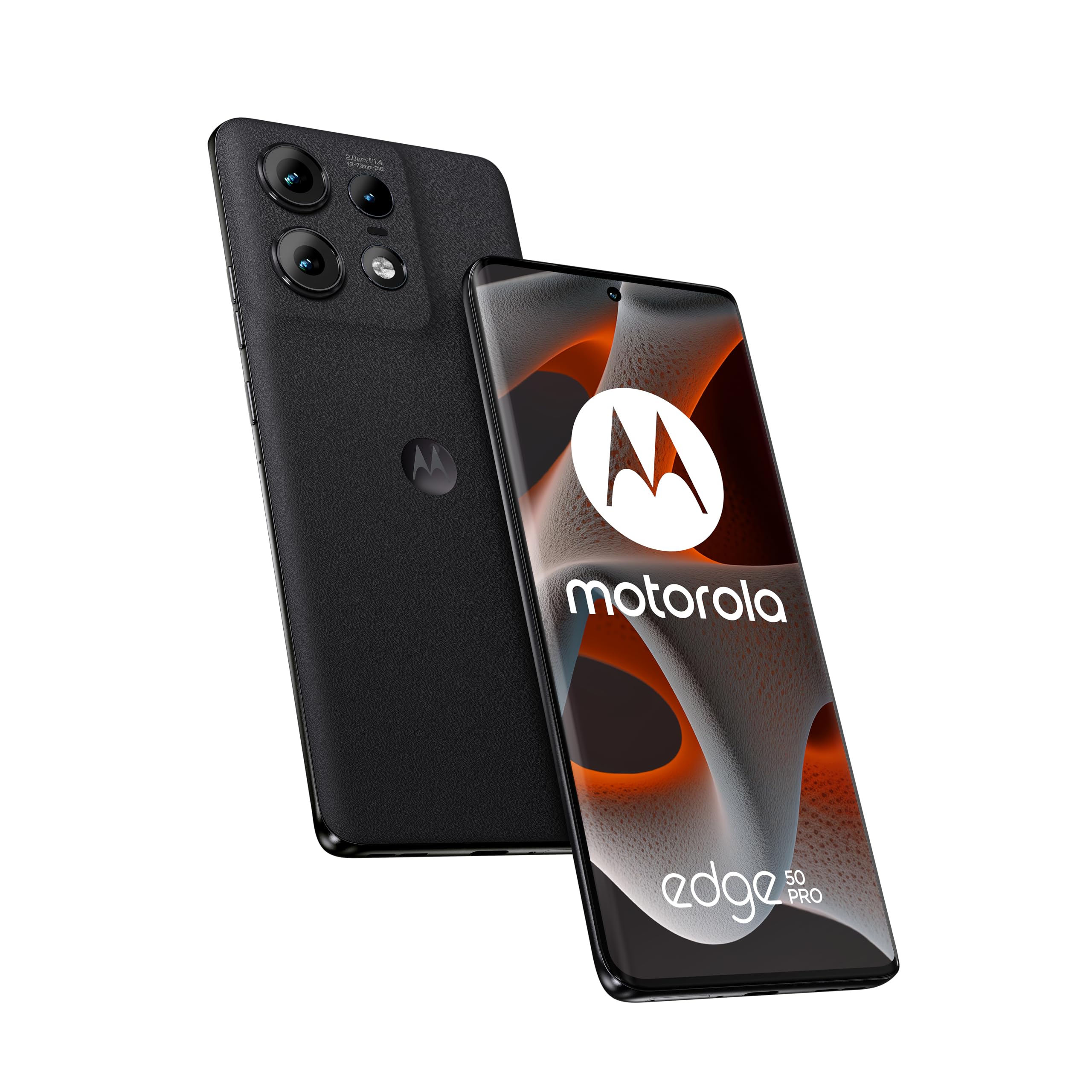 Motorola Moto Edge50 Pro(Display 6.67'' Super HD 144Hz, 50+13+10MP con IA,4500mAh ricarica,Turbo Power 125W,12/512GB,Dual SIM,IP68,NFC,Android 14,caricatore da 125W e cover in confezione)Black Beauty