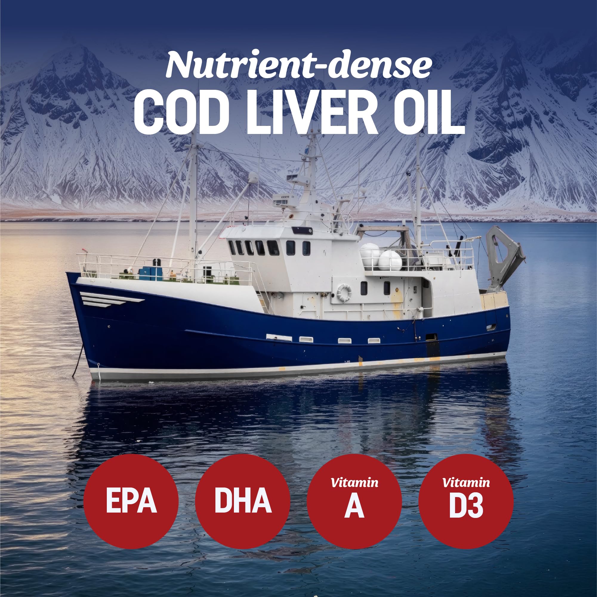 Cod Liver Oil Softgels 1000MG, Omega 3 + VIT A & D3, Wild Caught, Icelandic — Amazon image 4