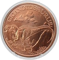 Vista 13 de Dinosaurio Pteranodon Prehistórico - 1 onza.999 cobre puro redondo coleccionable de 39mm moneda de desafío en cápsula - COA de Heavenly Metals