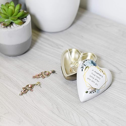 Miniatura 7 de DEMDACO Mother's Hug Lasts - Figura de piedra de resina azul floral de 4 x 3 pulgadas