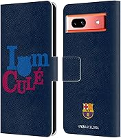 Vista 7 de Head Case Designs Officially Licensed FC Barcelona Ball Pattern Campions Leather Wallet Case Compatible with Google Pixel 7a