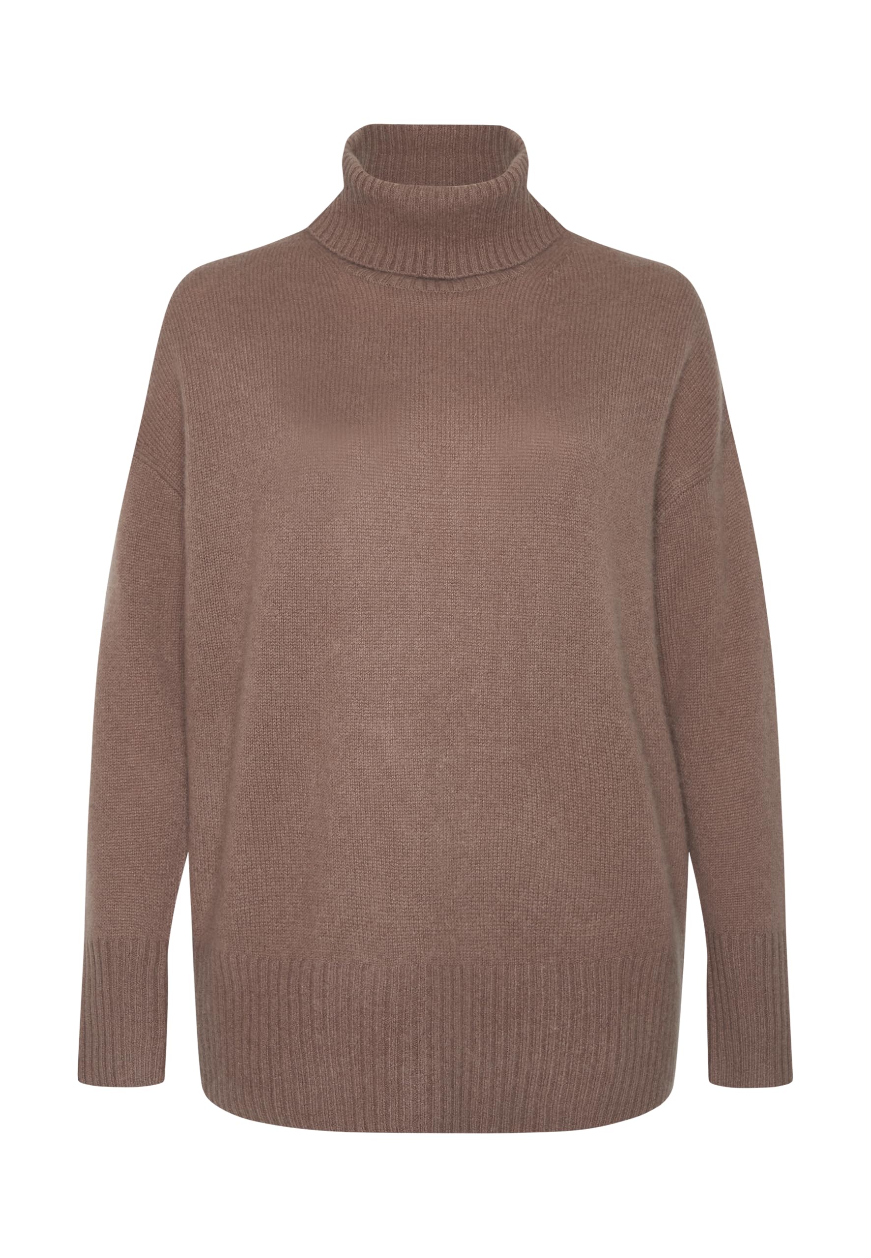 Style & Republic Maglione da donna a collo alto con vestibilità oversize in 100% cashmere, taglio generoso, elegante maglione in cashmere di alta qualità con scollo a tunnel, per autunno e inverno