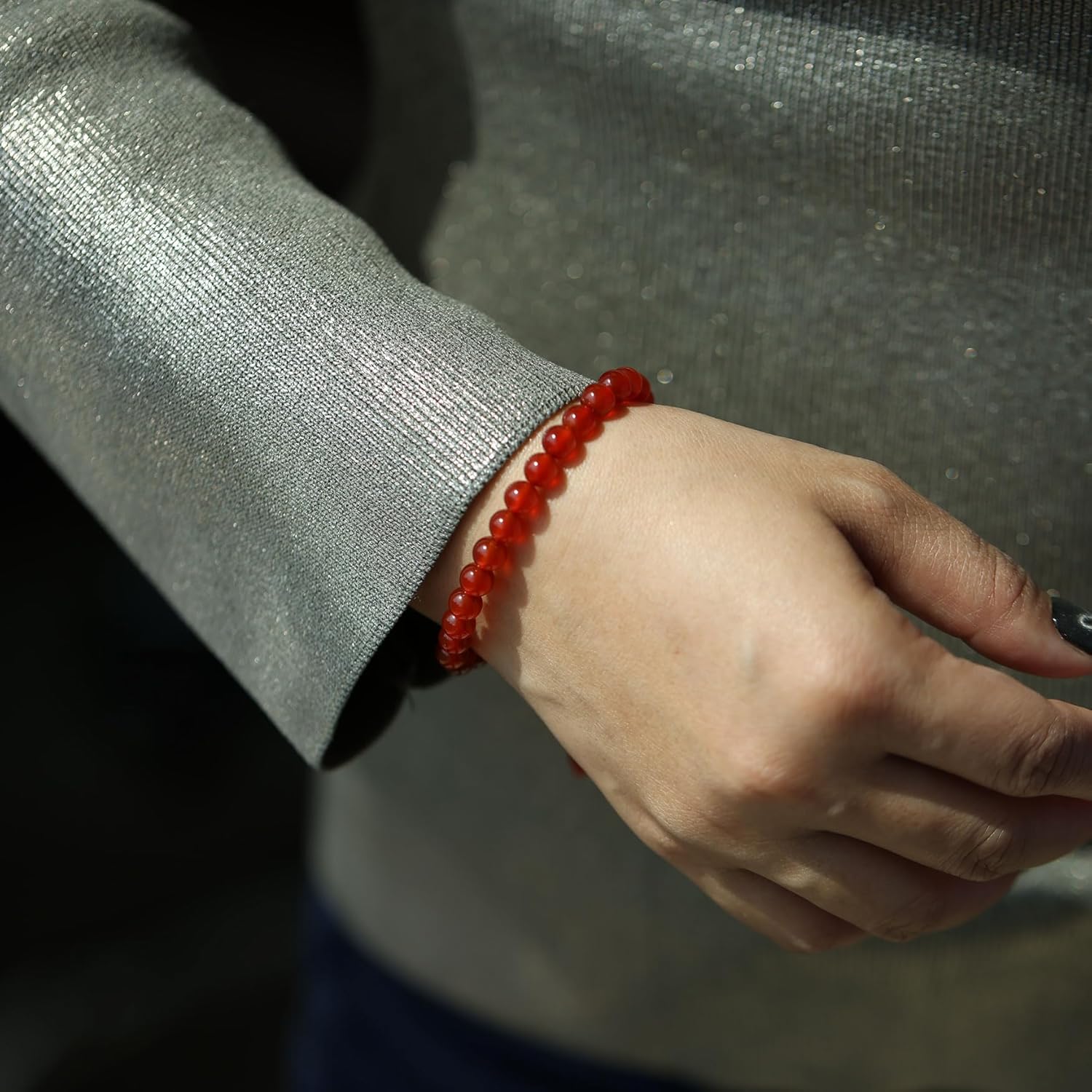 6mm Semi-Precious Stone Bracelets for Women Adjustable Handmade Positive Energy Crystals Beaded Bracelets Unisex - Image 2