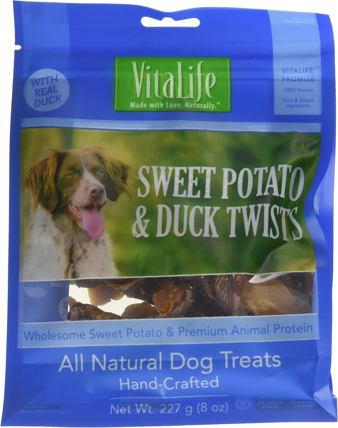 VitaLife All Natural Dog Treats Sweet Potato & Duck Twists 227g (8oz