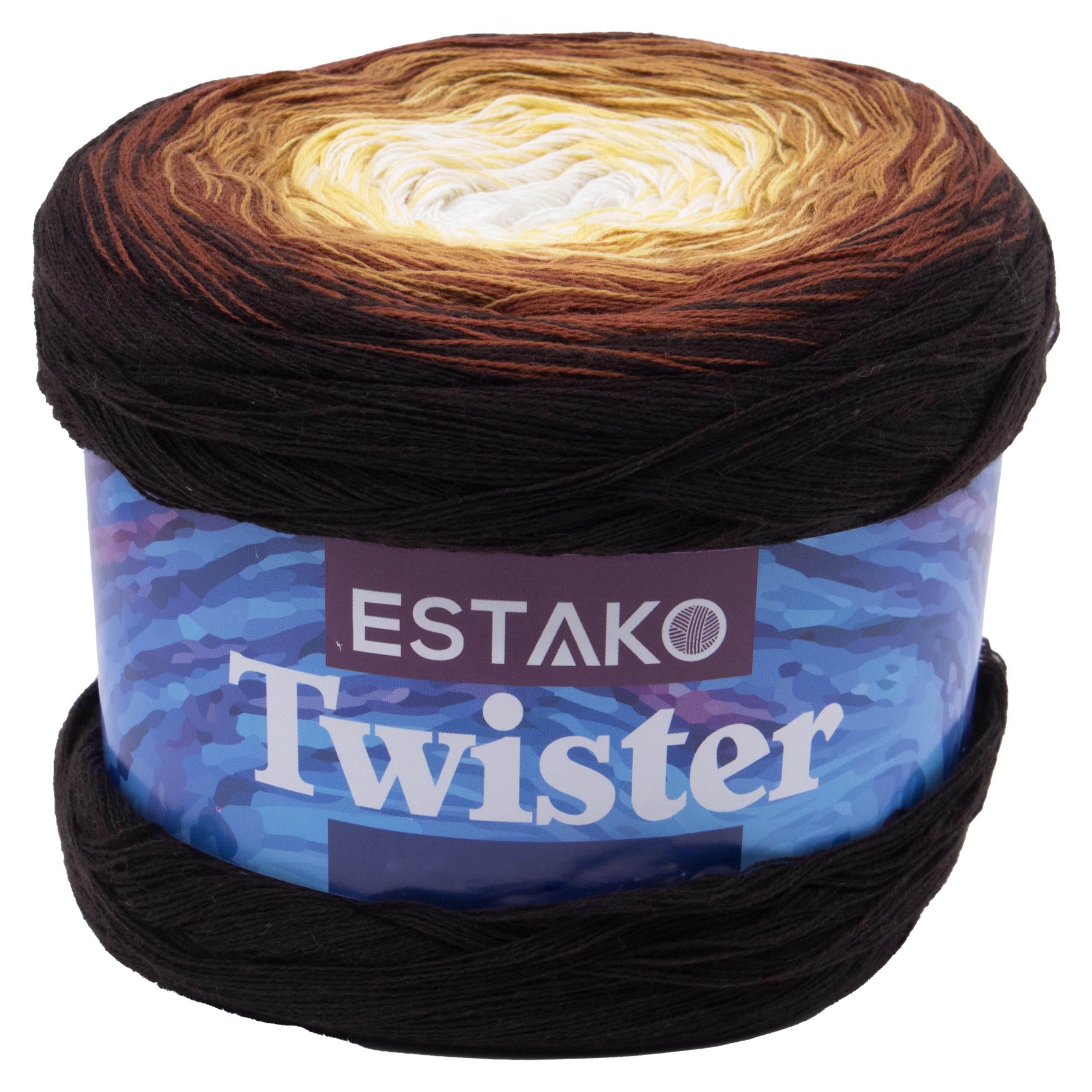 Estako Cake Star Multicolor Metallic Yarn - 4 Pack, DK Light Worsted #3 (95% Acrylic, 5% Polyester) For Crochet & Knitting