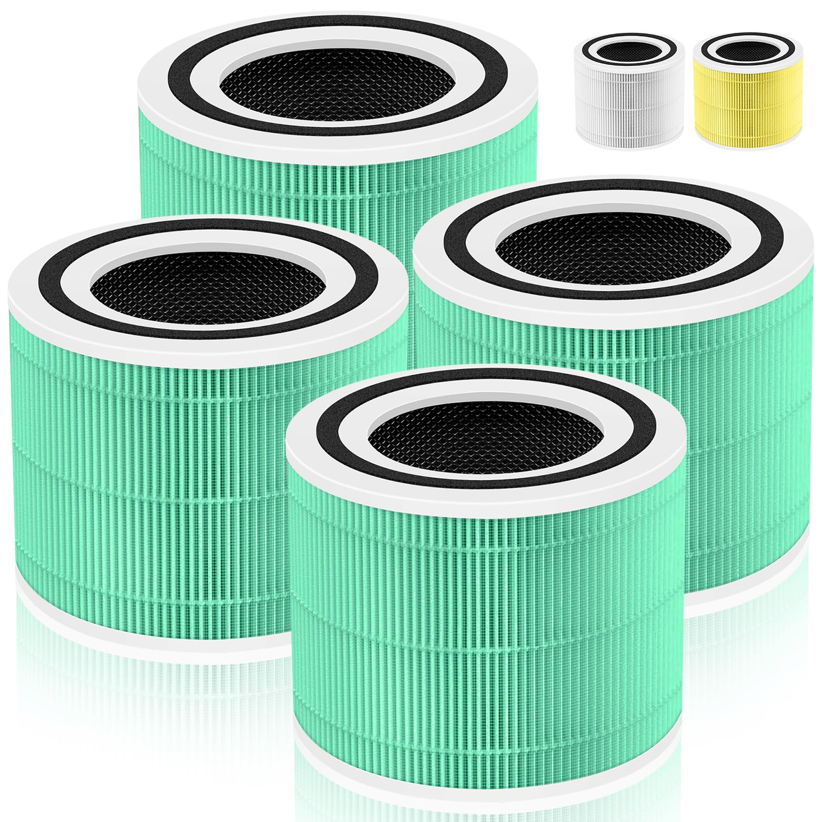 Pulluty 240 True HEPA Toxin Absorber Replacement Filter 14 for Puro 240 Air Purifier,3-in-1 High-Efficiency HP-14 with Activated Carbon Filter,4 Pack,