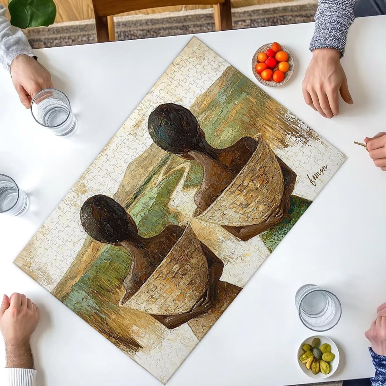 Puzzle 2000 Teile Erwachsene Wiese Frau, Impossible Klassische Jigsaw Puzzles 100 x 70cm, Geschicklichkeitsspiel für die ganze Familie, Puzzle farbenfrohes Legespiel Home Dekoration Geschenk k-85