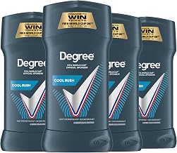 Degree Men Advanced Antiperspirant Cool Rush Sweat and Odor 4 Count 2.6 oz | 72-Hour Sweat and Odor Protection For Men With MotionSense Technology