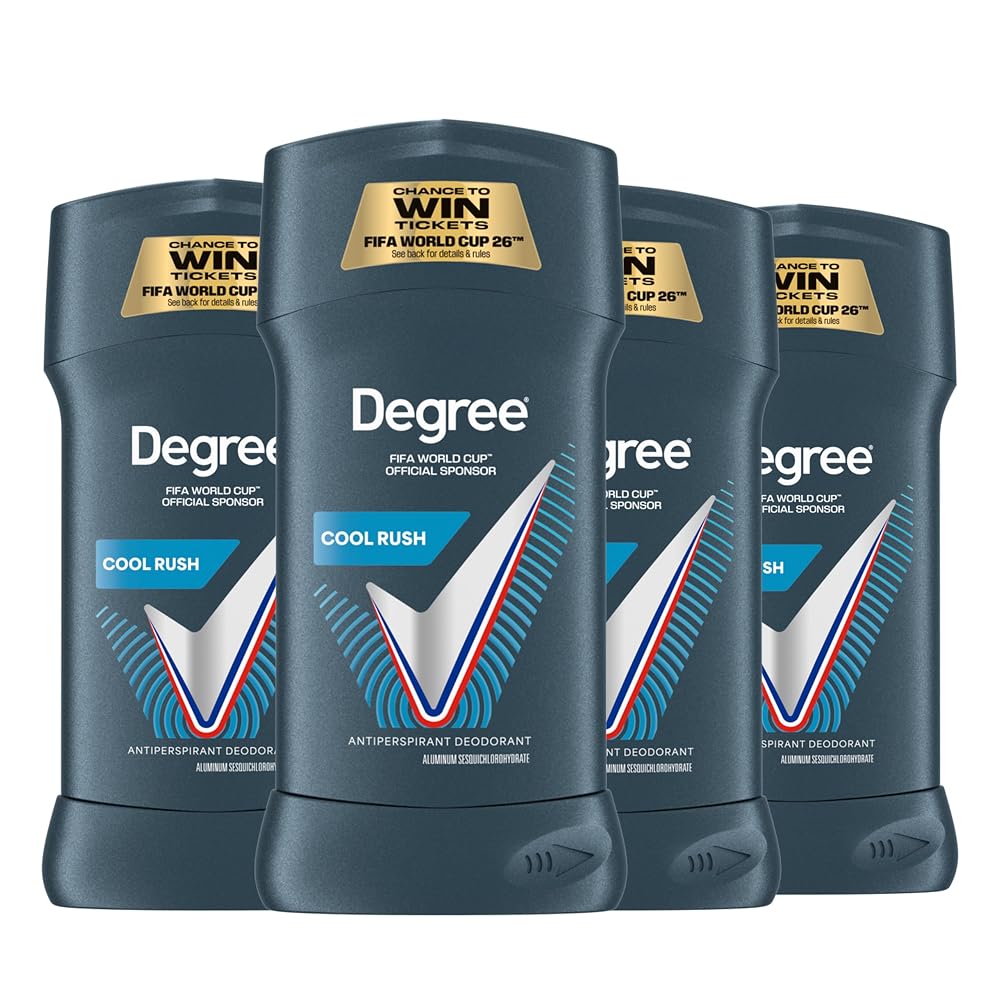 Degree Men Advanced Antiperspirant Cool Rush Sweat and Odor 4 Count 2.6 oz
