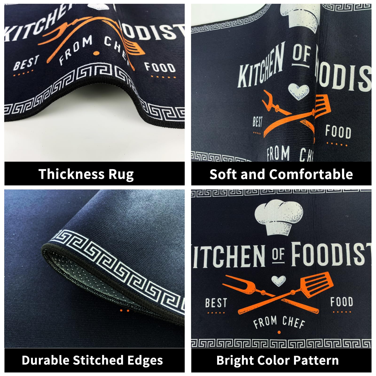 Set Di 2 Tappetini Da Cucina Antiscivolo - 40x60 Cm E 40x120 Cm, Anti-Affaticamento - Foto 2