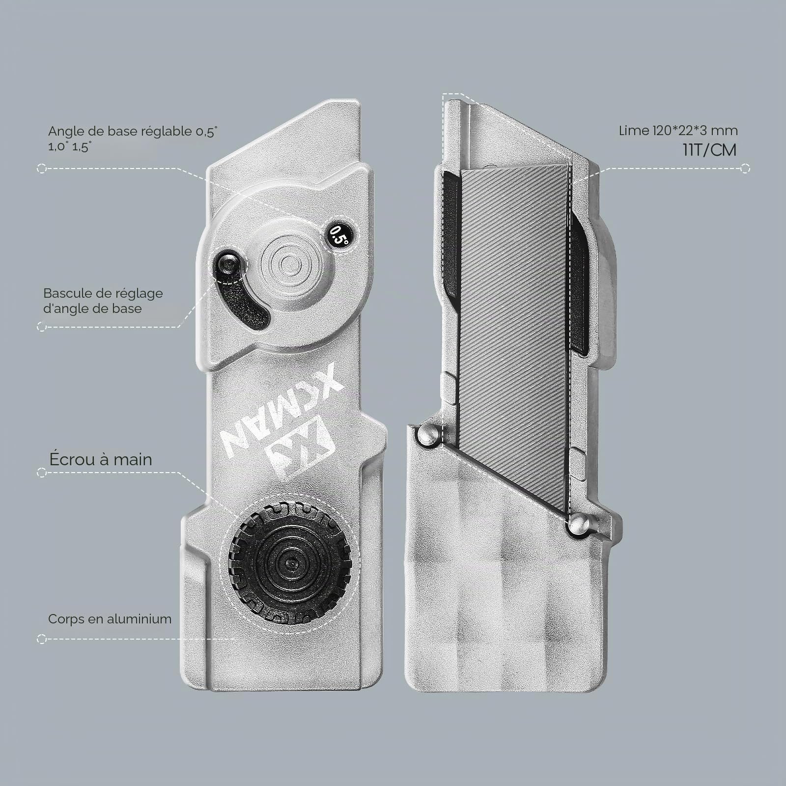 XCMAN Ski Snowboard Affûteur de Bord latéral Multi-Angle 0,5° 1,0° 1,5°