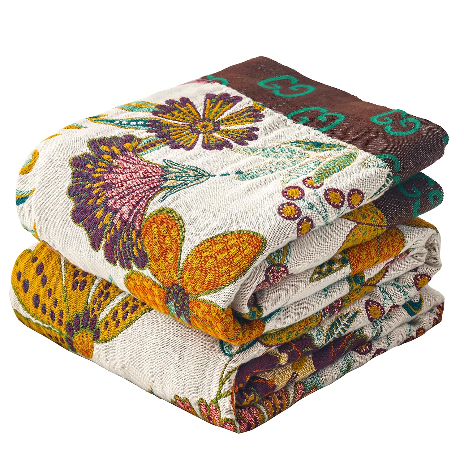 Couverture bohème coton bio idée cadeau décoration jeté de lit doux