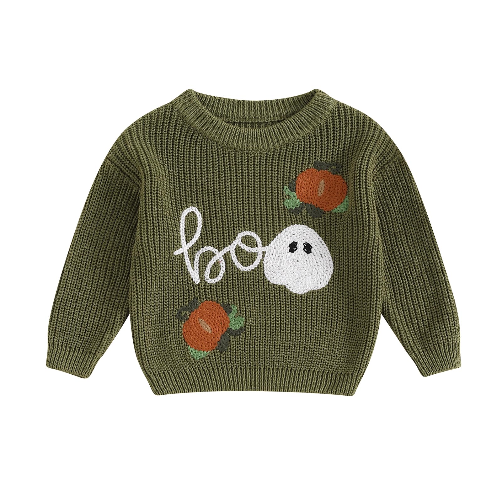 LSFYSZD Toddler Baby Girls Boys Halloween Pumpkin Sweaters Long Sleeve Crew Neck Winter Warm Knitwear Pullover Jumpers Top — view 159