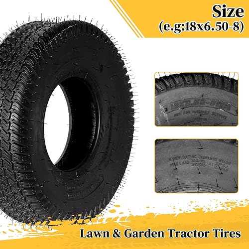 Miniatura 123 de AutoForever Juego de 2 neumáticos para tractor de jardín de 23 x 10.5-12 pulgadas, 4 capas, 23 x 10.50 x 12 pulgadas, sin cámara, para carrito