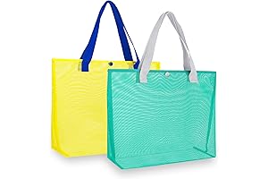 Premium 2-Pack Lightweight Mesh Beach Tote Bag: The Perfect Beach Companion
