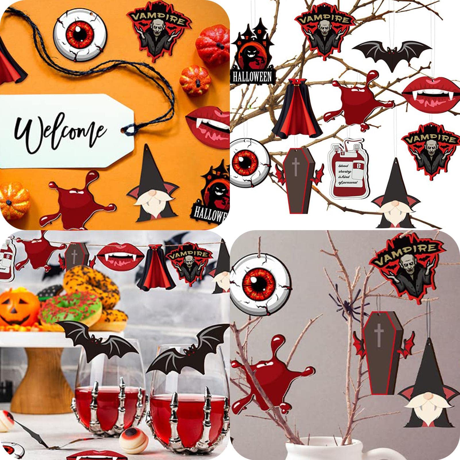 Drewniane ozdoby wiszące | Halloweenowe nagrobki nietoperzy dyni wisiorki z drewna | Drewniana ozdoba na przyjęcie z okazji Święta Dziękczynienia na Halloween
