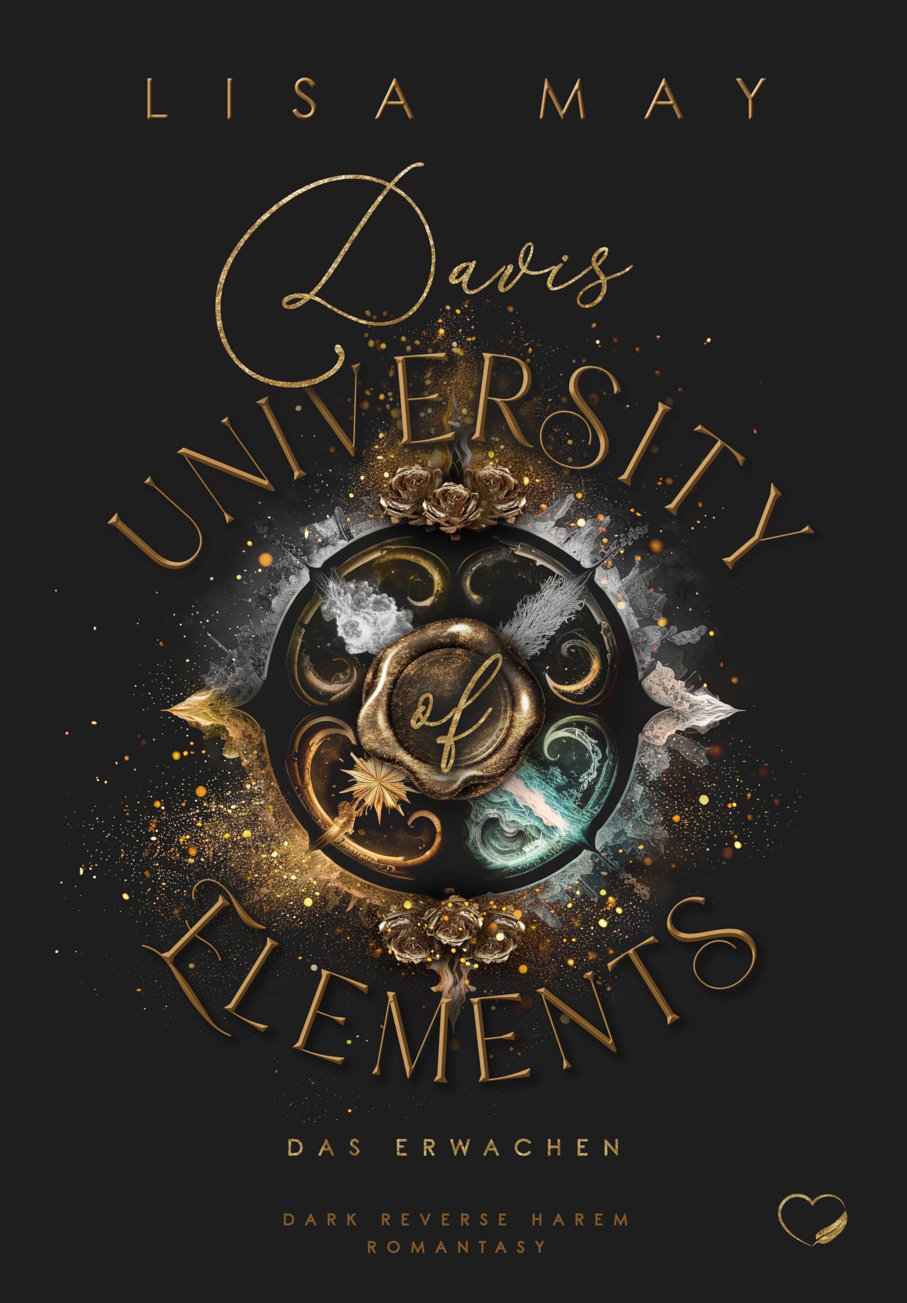 Federherz Verlag (Nova Md) Davis University Of Elements 1: Das Erwachen (Dark Reverse Harem Romantasy)