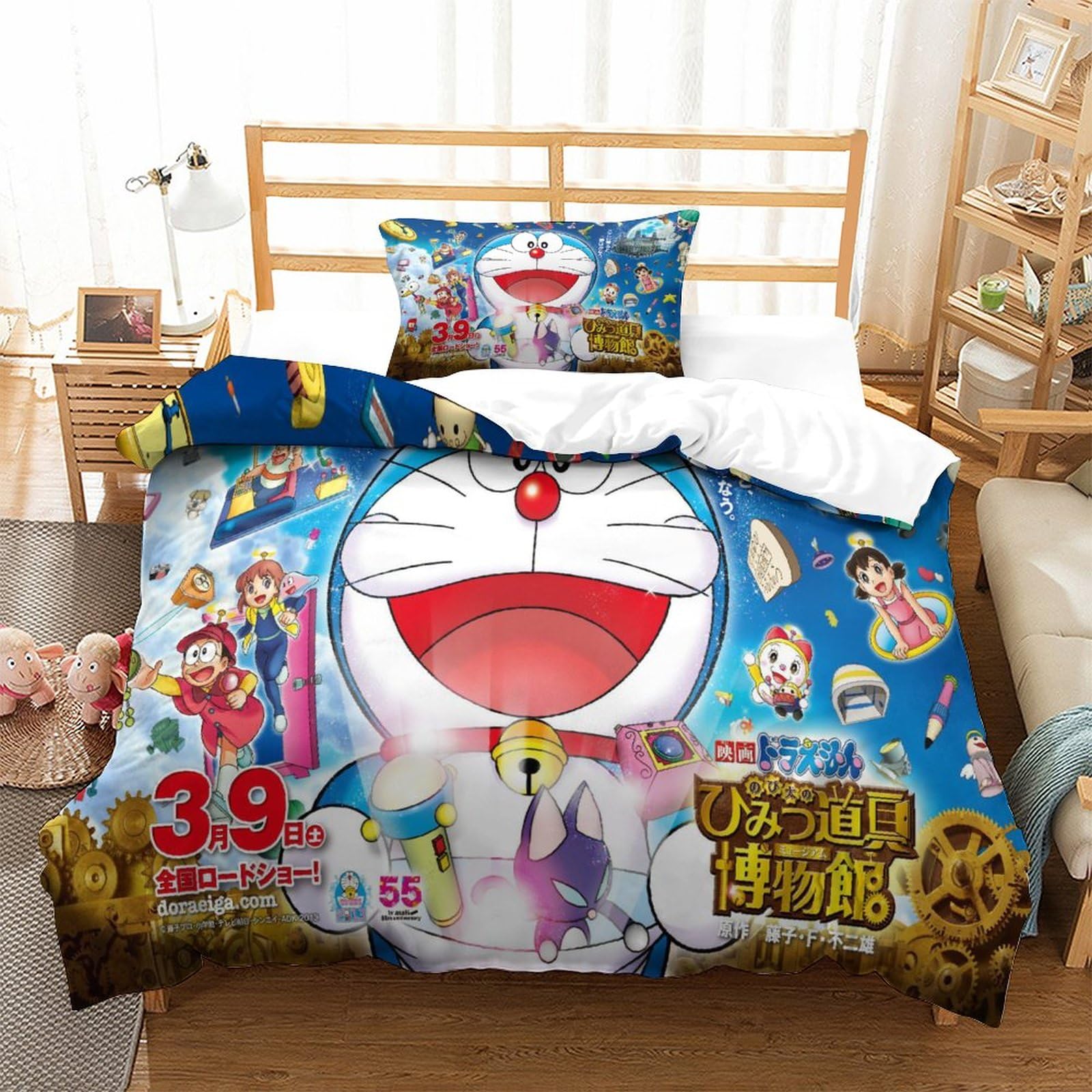 Set Copripiumino Doraemon Microfibra - Singolo 135x200cm, Con Federa, Morbido E Traspirante - Foto 9